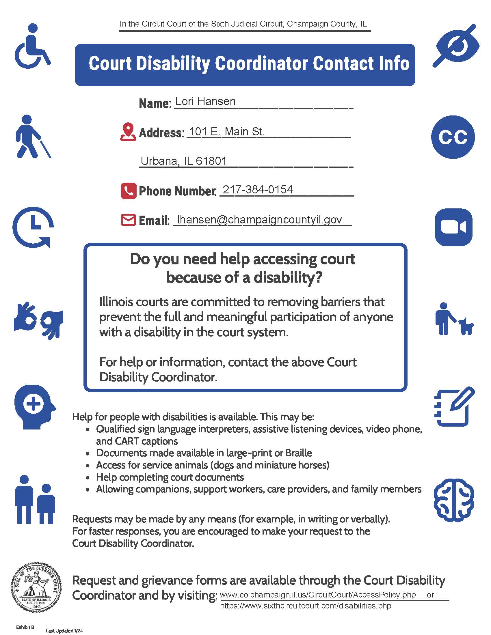 Court Disability Coordinator Contact Info